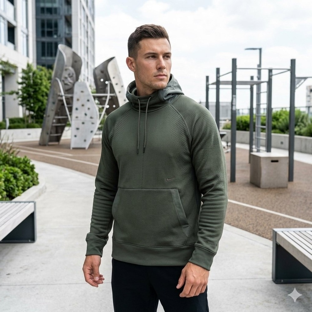 Nike APS Axis Performance System Training Hoodie Olive Green Mens L DQ4842-326